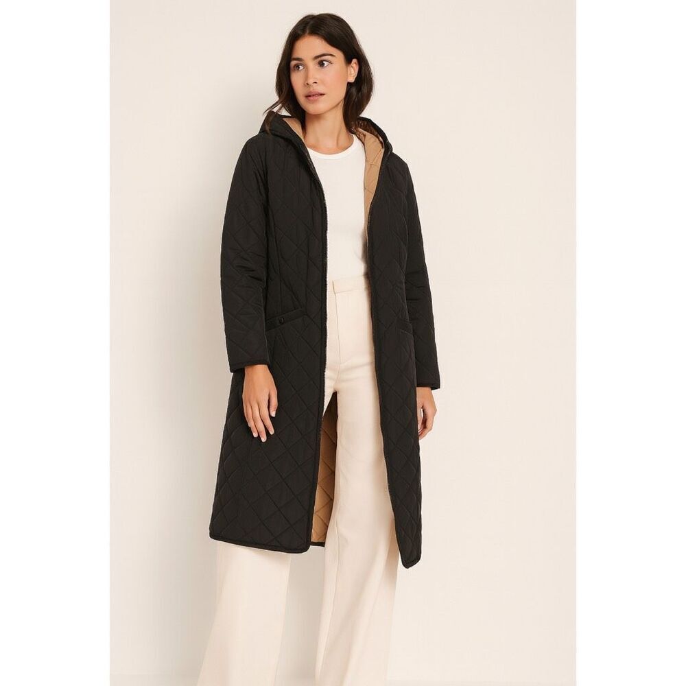 Universal Standard Cotswolds Reversible Puffer Coat Black/Brown